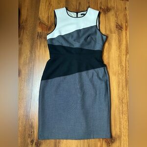 White House Black Market Monochrome Midi Dress